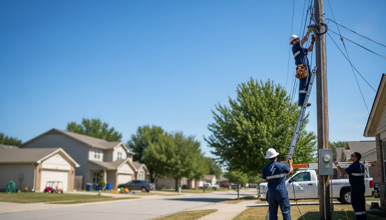 Residential electrician providing installation services in Spiro, OK
